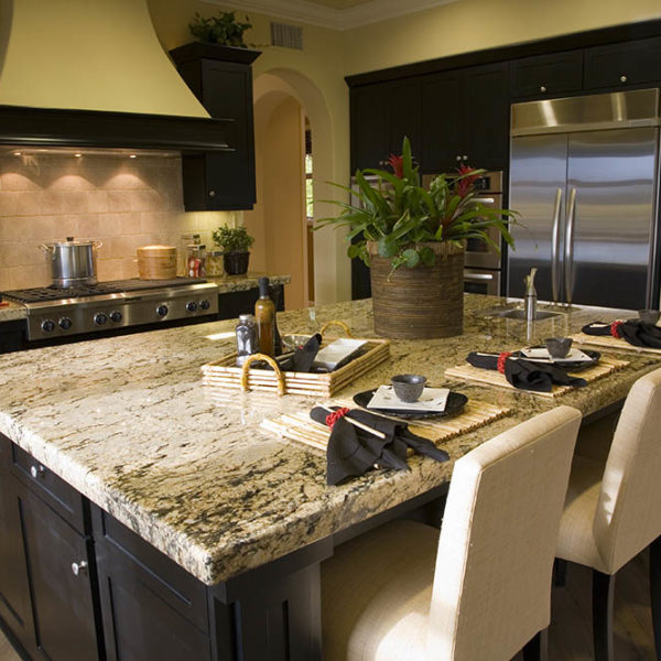 Spacious Kitchen With An Island.